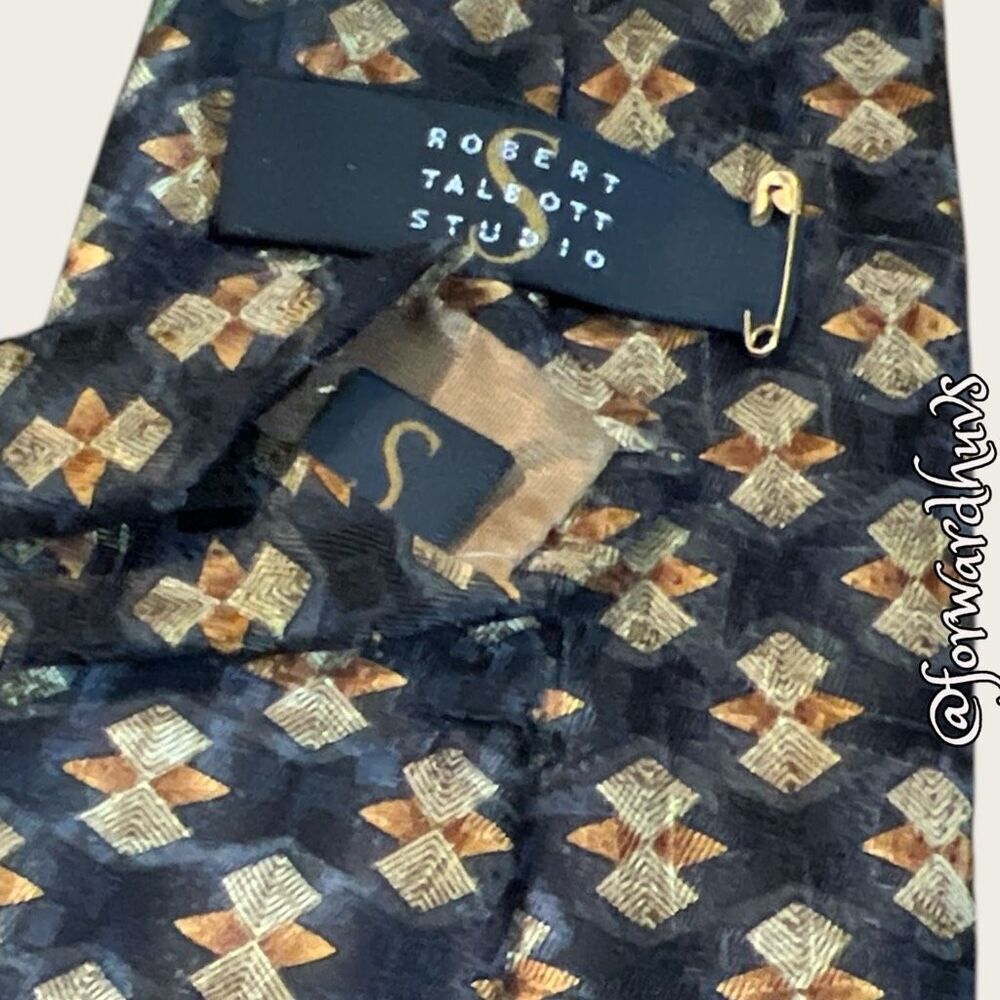 Robert Talbott Studio Necktie Elegant Geometric D… - image 6